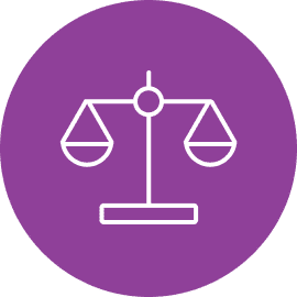 law-circle Icon of scales